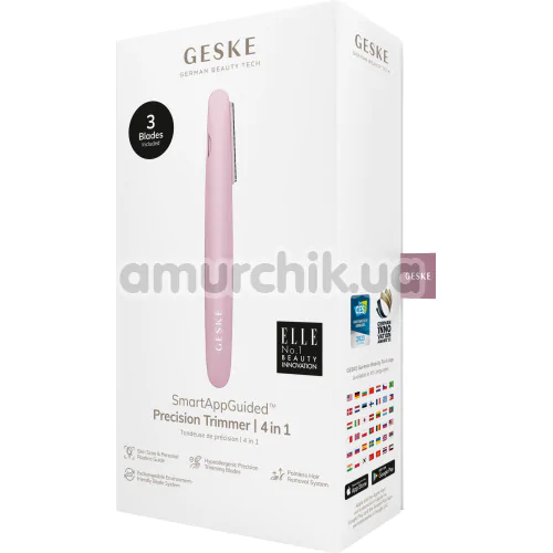 Триммер Geske Precision Trimmer 4 in 1, светло-розовый