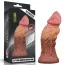 Фалоімітатор Dual-Layered Silicone Nature Cock LV411017, коричневий - Фото №6