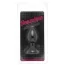 Анальная пробка с красным кристаллом Loveshop Seamless Butt Plug Heart S, черная - Фото №3