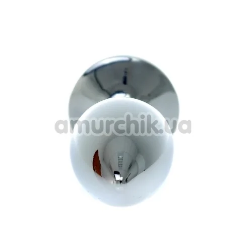 Анальна пробка з фіолетовою трояндою Exclusivity Jewellery Silver Rose Plug, срібна