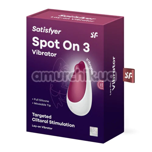 Клиторальный вибратор Satisfyer Spot On 3, бордовый