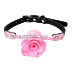 Кляп с розой DS Fetish Silicone Rose Gag, розовый - Фото №1