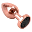 Анальна пробка з чорним кристалом Seamless Butt Plug Starting Medium, рожево-золота - Фото №1