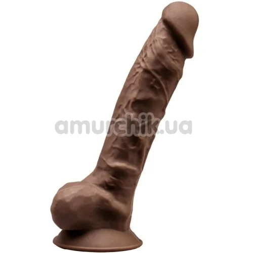 Фаллоимитатор Silexd Premium Silicone Dildo Model 1 Size 9, коричневый - Фото №1