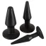 Набор анальных пробок Anal Training Set Anal Training Set Advanced, 3 шт черный - Фото №2