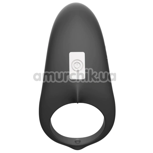 Эрекционное кольцо c вибрацией Boss Series Vibro Shark, черное