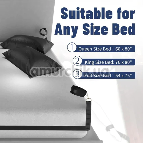 Бондажный набор Lockink Yeahwow Bed Restraint Set, черный