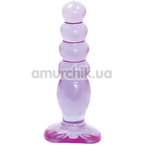 Анальна пробка Crystal Jellies 14 см фіолетова - Фото №1
