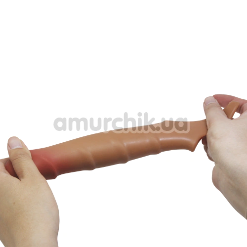 Насадка на пенис Pretty Love Penis Sleeve Damell, светло-коричневая