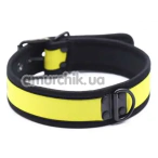 Ошейник DS Fetish Collar Neoprene, черно-желтый - Фото №1