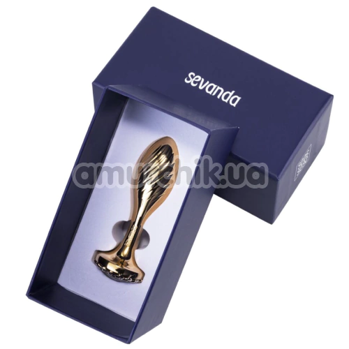 Анальная пробка Lockink Sevanda Pearl Pear-Shape Anal Plug, золотая