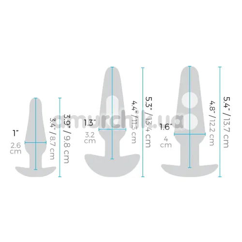 Набір анальних іграшок B-Vibe Anal Training & Education Set, бірюзовий