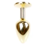 Анальна пробка з чорним кристалом Exclusivity Jewellery Gold Plug, золота - Фото №5