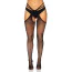 Колготки Leg Avenue Ariella Fishnet Strappy Suspender Hose, черные - Фото №3