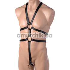 Портупея чоловіча Strict Male Full Body Harness, чорна - Фото №1