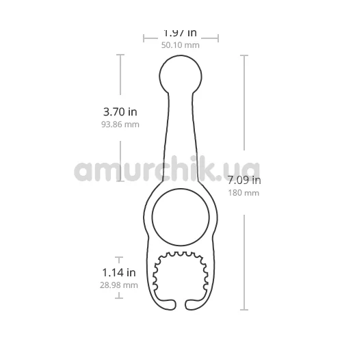Насадка для вибромассажеров Lovense Domi/Domi 2 Male Attachment, черная
