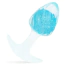 Анальна пробка Liebe Seele Crystal Icecream-Shaped Anal Plug Medium, блакитна - Фото №1