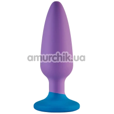 Анальная пробка Love Signal Bounce Buddy Large, фиолетово-синяя - Фото №1