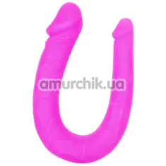 Двокінцевий фалоімітатор Silicone Double Dong AC DC Dong, рожевий - Фото №1
