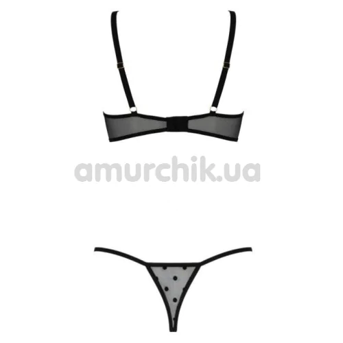 Комплект Passion Free Your Senses Marina Set, чорний: бюстгальтер + трусики-стрінги