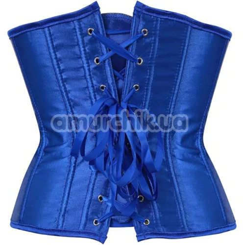 Корсет DS Fetish Vintage Satin Underbust Corset, синий