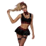 Костюм студентки JSY Sexy Lingerie 7507, чорний: топ + спідниця + трусики-стрінги + панчохи + краватка-метелик + окуляри + стрічка для волосся - Фото №3