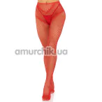 Колготки Leg Avenue Crotchless Net Tights With Heart Backseam, красные - Фото №1