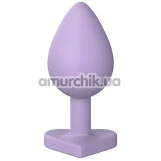 Анальная пробка Love Signal Heart Plug Medium, сиреневая - Фото №1