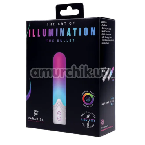 Клиторальный вибратор с подсветкой Illumination The Bullet, белый