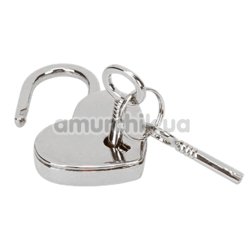 Набор из 2 замков с ключами Liebe Seele Heart-Shaped Lock, серебряный