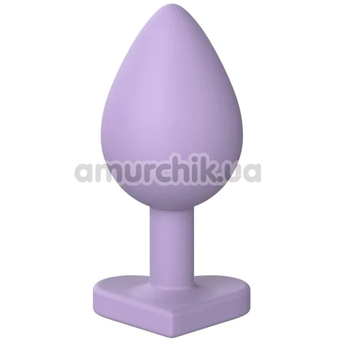 Анальна пробка Love Signal Heart Plug Medium, бузкова - Фото №1