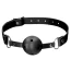 Кляп Ouch! Ball Gag With Leather Straps, черный - Фото №1