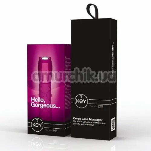 Вибратор KEY Ceres Lace Massager, розовый