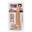 Фалоімітатор The D Dual Density Realistic D Slim 9 Inch With Balls, тілесний - Фото №2
