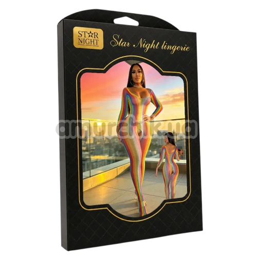 Комбинезон Star Night Sexy Rainbow Fishnet Bodystocking, разноцветный