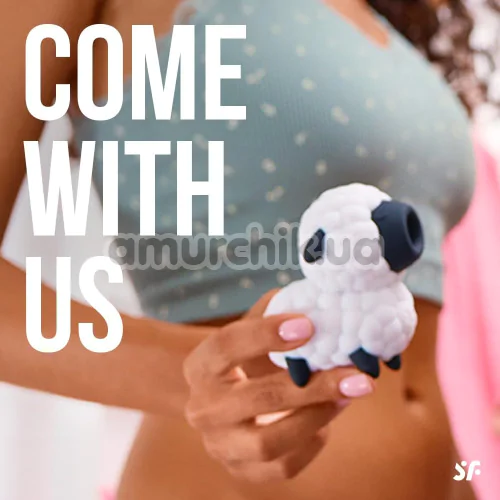 Симулятор орального сексу для жінок з вібрацією Satisfyer Dreamy Sheep, білий
