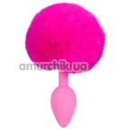 Анальная пробка с розовым хвостиком Colorful Joy Bunny Tail Plug - Фото №1