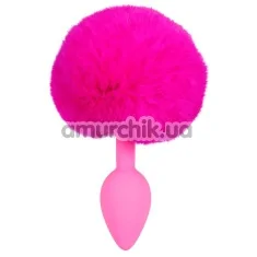 Анальная пробка с розовым хвостиком Colorful Joy Bunny Tail Plug - Фото №1