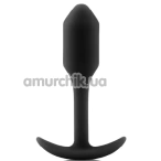 Анальная пробка со смещенным центром тяжести B-Vibe Snug Plug 1, чёрная - Фото №1