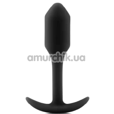 Анальна пробка зі зміщеним центром ваги B-Vibe Snug Plug 1, чорна - Фото №1