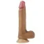 Фаллоимитатор Dual-Layered Silicone Nature Cock LV4005, коричневый - Фото №1