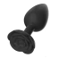 Анальная пробка Rose Shape Silicone Anal Plug Small, черная - Фото №1
