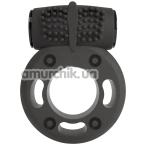 Виброкольцо для члена Crushious Booster Vibrating Cockring, черное - Фото №1