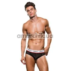 Трусы мужские с открытыми ягодицами Envy Elastic Lowrise Brief, черные - Фото №1