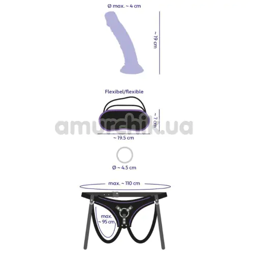 Страпон Strap-On Kit For Playgirls, фиолетовый