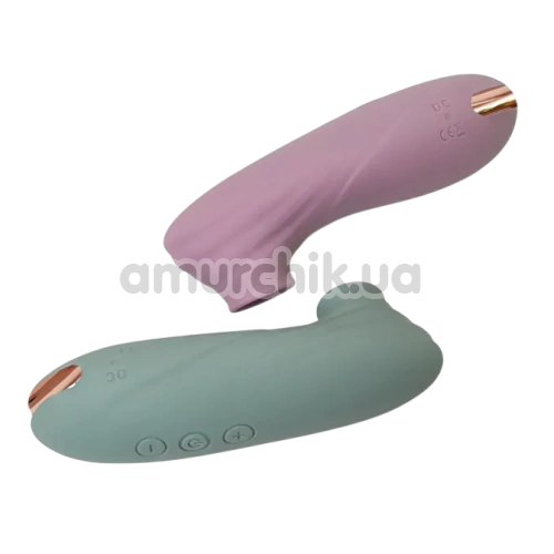 Симулятор орального сексу для жінок з вібрацією Sweet Em Velvet Lure Air Kiss, зелений