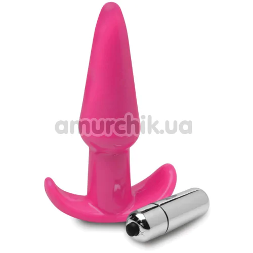 Анальна пробка з вібрацією Frisky Smooth Anal Plug, рожева