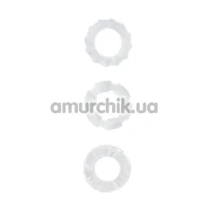 Набор эрекционных колец Menz Stuff Stretchy Cock Rings прозрачный, 3 шт - Фото №1