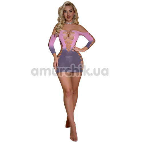 Платье Star Night Sensual Off Shoulder Mini Dress, розово-фиолетовое
