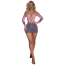 Платье Star Night Sensual Off Shoulder Mini Dress, розово-фиолетовое - Фото №5